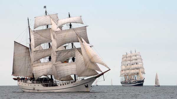 Großsegler auf der Hanse Sail